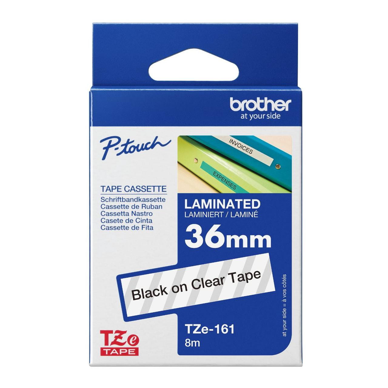 Brother Tze-161 Genuine Label Printer (Label Maker) Tape 1