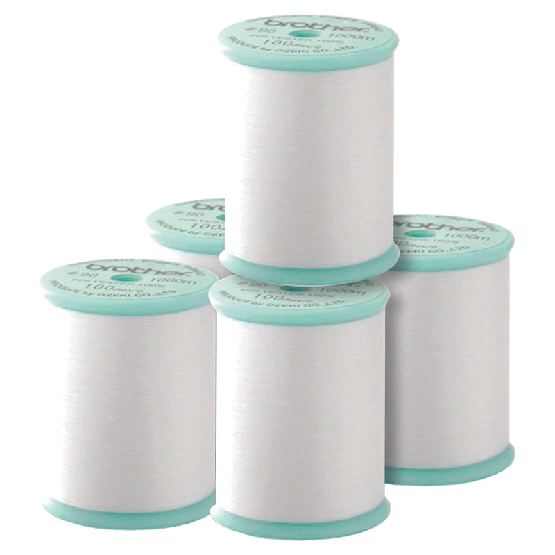 white bobbin threads