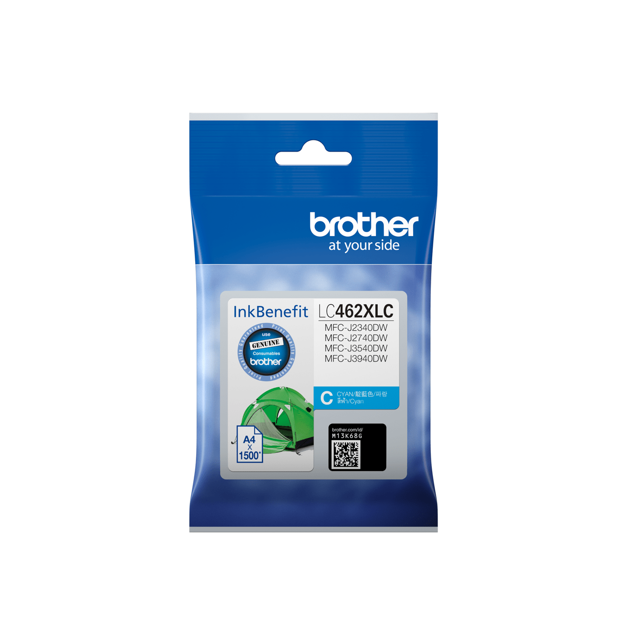Brother LC462XLC with packing Genuine High Yield Cyan Ink