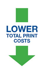 lower total print costs