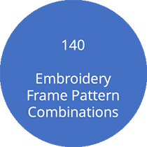 140 Embroidery Frame Pattern Combinations
