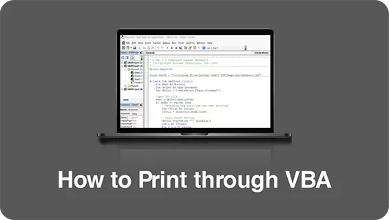 How to Print Through VBA