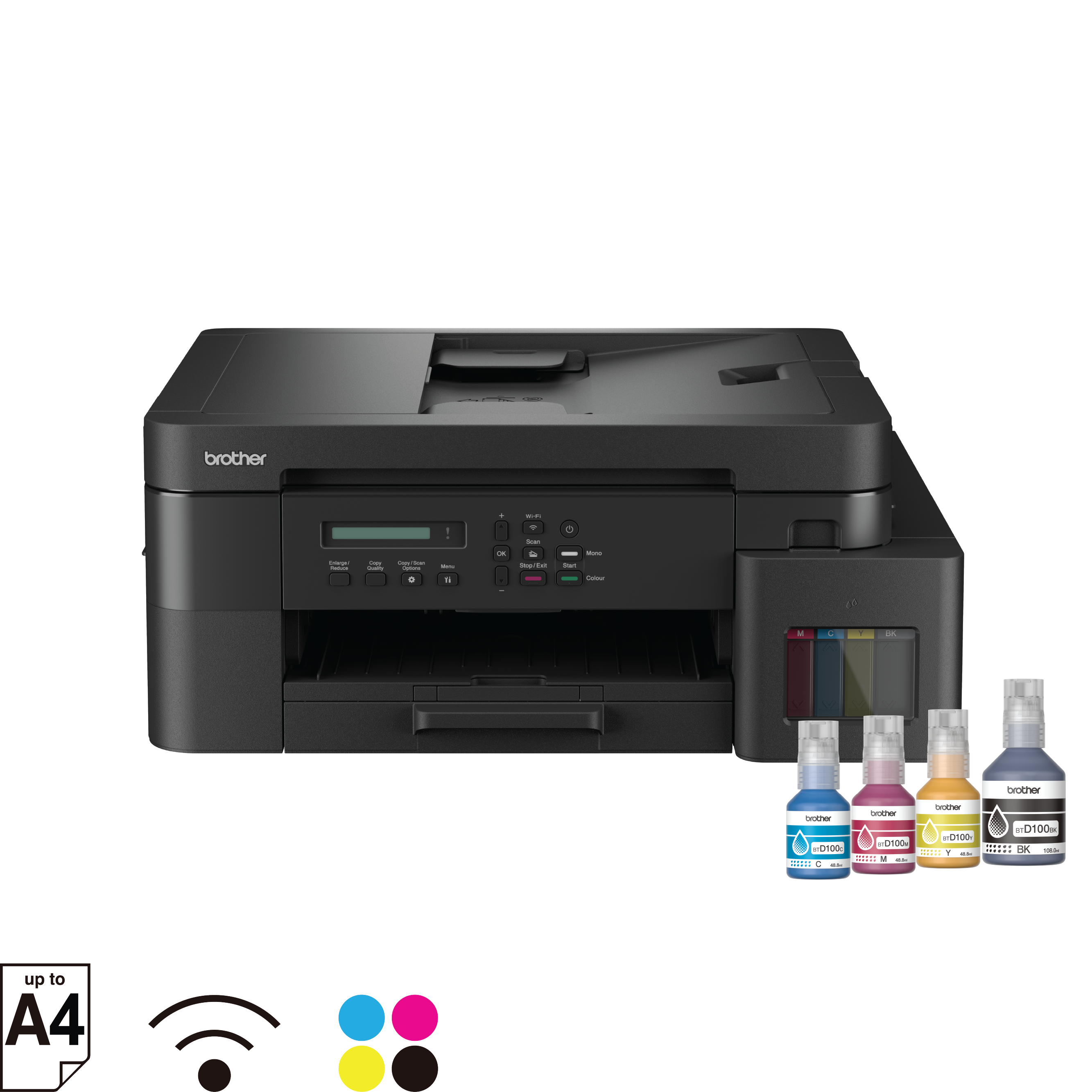 Brother DCP-T830DW Ink Tank Printer Front View