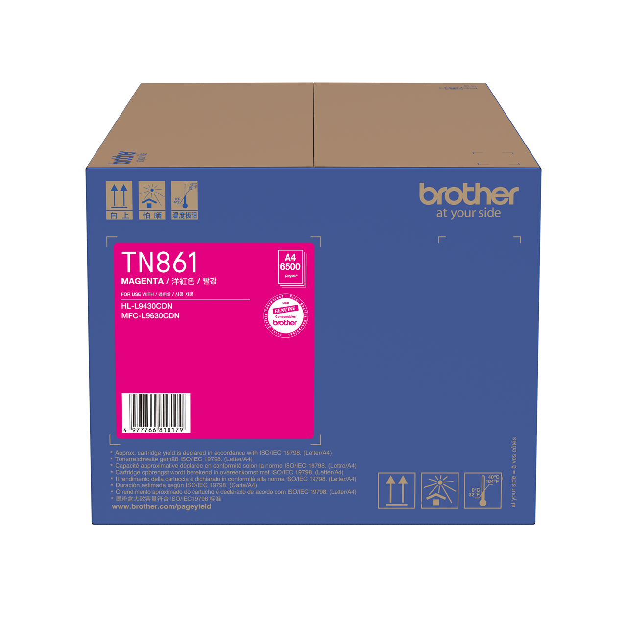 TN861M Genuine Magenta Toner Standard Yield